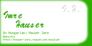 imre hauser business card